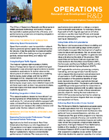 Operations Research and Development  TurnerFairbank Highway Research Center  fact sheet