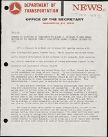 Remarks by Secretary of Transportation Claude S Brinegar to 92nd Annual Meeting of the American Transit Association