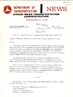Department of Transportation News Urban Mass Transportation Administration DOT 5371