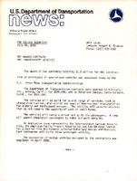 US Department of Transportation News Office of Public Affairs UMTA 2380 DOT Awards Contracts for Paratransit Vehicles