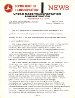 Department of Transportation News Urban Mass Transportation Administration DOT 24071