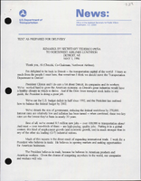 Secretary of Transportation Federico Pena Speeches May 1996