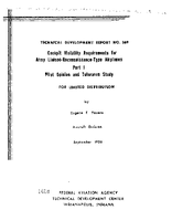 Cockpit Visibility Requirements For Army liaisonReconnaissanceType Airplanes Part I Pilot Opinion and Tolerance Study