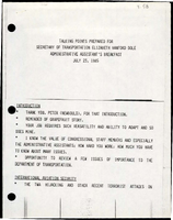 Talking Points Prepared for Secretary of Transportation Elizabeth Hanford Dole Administrative Assistants Breakfast