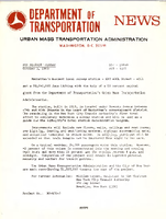 Department of Transportation News Urban Mass Transportation Administration DOT10368