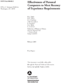 Effectiveness of Personal Computers to Meet Recency of Experience Requirements