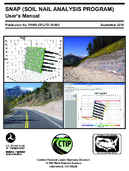 SNAP Soil Nail Analysis Program Users Manual