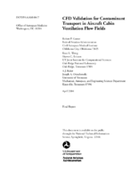 CFD Validation for Contaminant Transport in Aircraft Cabin Ventilation Flow Fields