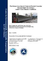 Prestress Loss Due to Creep in Precast Concrete Decked BulbTee Girders in Cold Climates