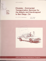 PrivatelyContracted Transportation Services for the Elderly and Handicapped in San Diego California