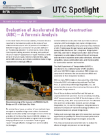 Evaluation of Accelerated Bridge Construction ABC  A Forensic Analysis