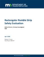 Rectangular Rumble Strip Safety Evaluation