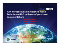 FAA perspectives on historical wake turbulence RD to recent operational implementations