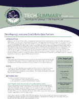 Developing Louisiana Crash Reduction Factors Tech Summary
