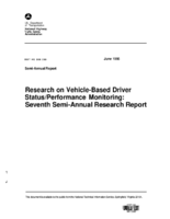 Research On VehicleBased Driver StatusPerformance Monitoring Seventh SemiAnnual Research Report SemiAnnual Report