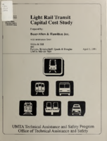 Light Rail Transit Capital Cost Study