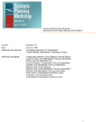 Scenario Planning Peer Workshop Nashville TN June 45 2009