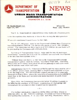 Department of Transportation News Urban Mass Transportation Administration DOTR4171