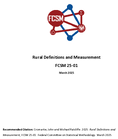 Rural Definitions and Measurement FCSM 2501