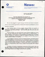 Remarks Prepared for Delivery by Secretary of Transportation Elizabeth Hanford Dole Conservative Political Action Conference