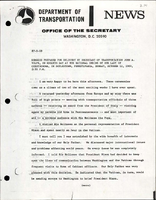 Remarks Prepared for Delivery by Secretary of Transportation John A Volpe on Knights Day