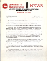 Department of Transportation News Urban Mass Transportation Administration DOT 15071