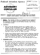 AC 12010 Emergency Descent Procedures and Limitations for Turbojet Aircraft During Training Type Ratings and Flight Checks