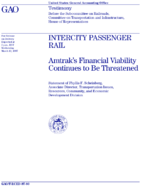 Intercity passenger rail  Amtraks financial viability continues to be threatened
