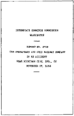 Interstate Commerce Commision Report of the Accident  Investigation Occuring on the CHESAPEAKE AND OHIO RAILWAY MICHIGAN CITY IN