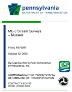 MU3 Stream Surveys  Mussels