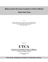 Measuring nonrecurrent congestion in small to medium sized urban areas