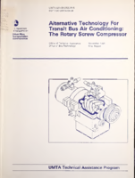 Alternative Technology for Transit Bus Air Conditioning The Rotary Screw Compressor