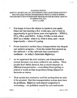 Deputy Secretary of Transportation Mortimer Downey Speeches July 1995