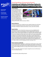 Evaluating and Validating Technology Options for Estimating Transit Vehicle Occupancy in Real Time Summary