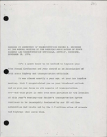 Remarks by Secretary of Transportation Claude S Brinegar at the Annual Meeting of the American Association of State Highway and Transportation Officials