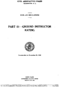 Part 51 Ground Instructor Rating