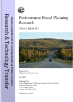 Performance Based Planning Research  Final Summary Report