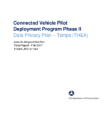 Connected vehicle pilot deployment program phase II data privacy plan  Tampa THEA