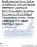 Advanced Traveler Information Systems and Commercial Vehicle Operations Components of the Intelligent Transportation Systems Design Alternatives for Invehicle Information Displays