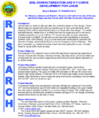 Soil Characterization and PY Curve Development for Loess Summary