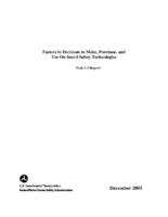 Factors in Decisions to Make Purchase and Use Onboard Safety Technologies