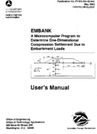 EMBANK A Microcomputer Program to Determine OneDimensional Compression Settlement Due to Embankment Loads