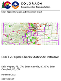 CDOT 2D Quick Checks Statewide Initiative