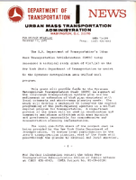 Department of Transportation News Urban Mass Transportation Administration UMTA 73104