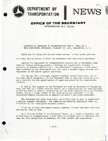 Statement by Secretary of Transportation John A Volpe at a News Conference