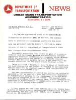 Department of Transportation News Urban Mass Transportation Administration UMTA 7668