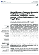 Biofuel Discount Rates and Stochastic TechnoEconomic Analysis for a Prospective Pennycress Thlaspi arvense L Sustainable Aviation Fuel Supply Chain