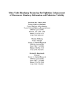 UltraViolet Headlamp Technology for Nighttime Enhancement of Fluorescent Roadway Delineation and Pedestrian Visibility