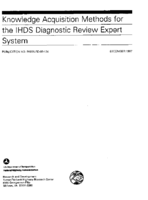 Knowledge Acquisition Methods for the IHDS Diagnostic Review Expert System