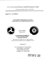 Developing PerformanceBased Assessments of Mariner Proficiency